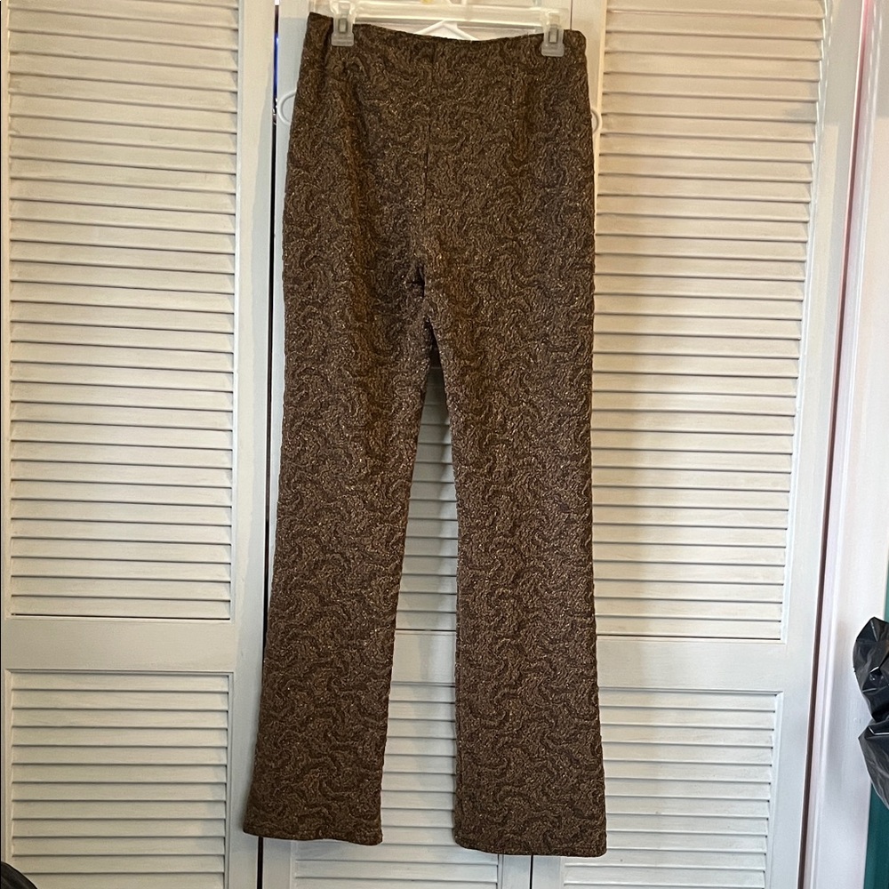 New York & Company Metallic Bronze Shimmer pants - Picture 5 of 5